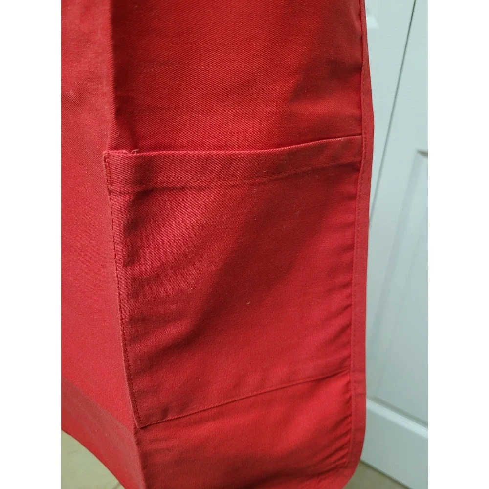 Vintage Seattle Pike Place Market NEW Apron Red Augusta Sportswear USA Pockets